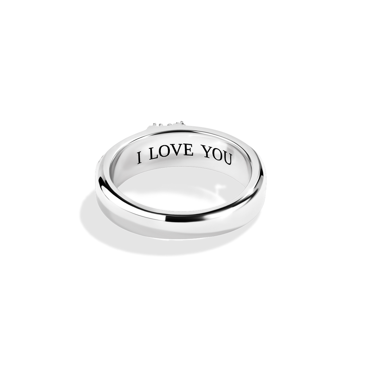 Tiffany & Co Sterling Silver I LOVE YOU Band Ring Size 4.75 – QUEEN MAY